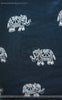 Elephant Navy Blue Embroidered Raw-Silk Blouse